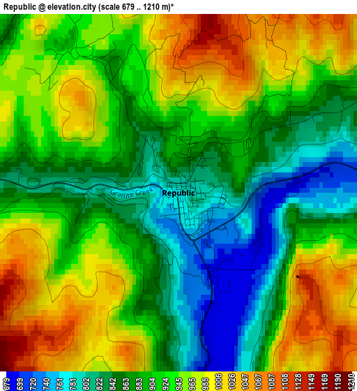 Republic elevation map