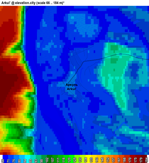 Arkul’ elevation map