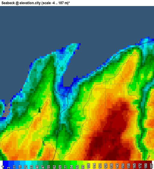 Seabeck elevation map