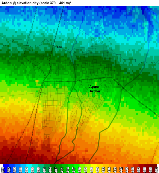 Ardon elevation map