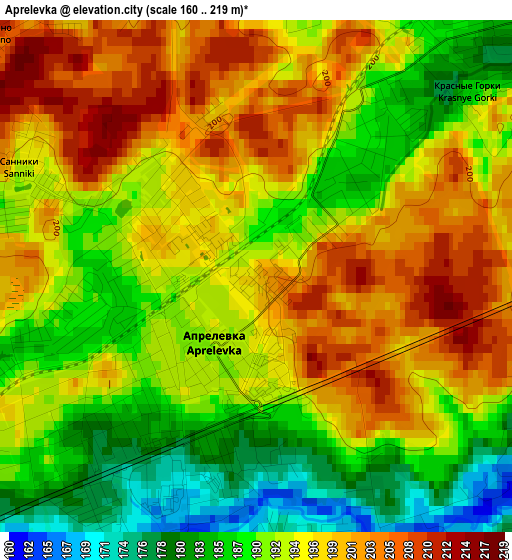 Aprelevka elevation map