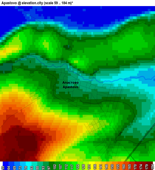 Apastovo elevation map