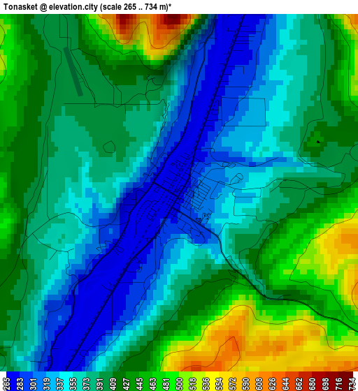 Tonasket elevation map