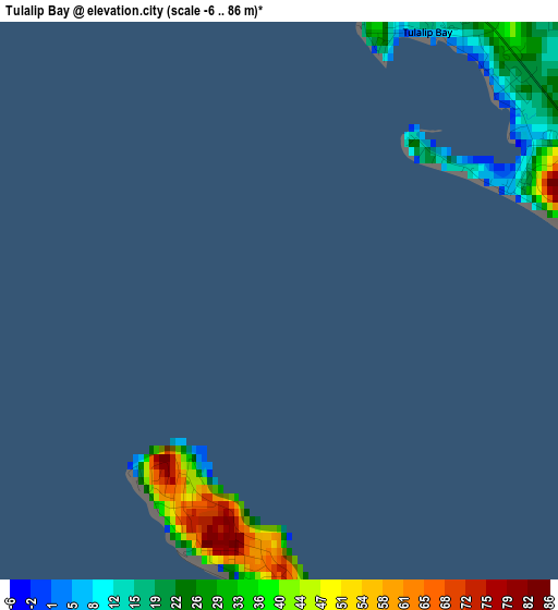 Tulalip Bay elevation map