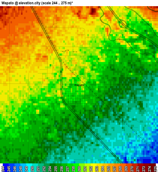 Wapato elevation map