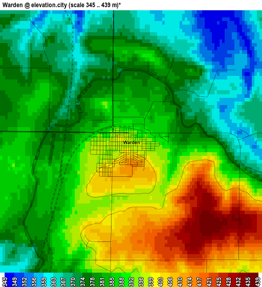 Warden elevation map