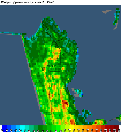 Westport elevation map