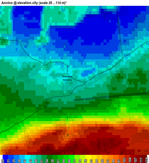 Annino elevation map