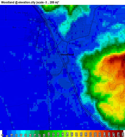 Woodland elevation map