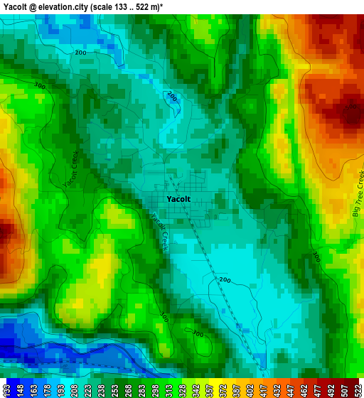 Yacolt elevation map