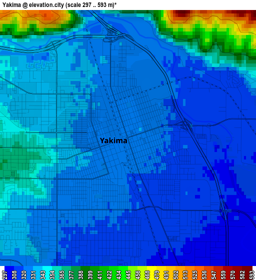 Yakima elevation map