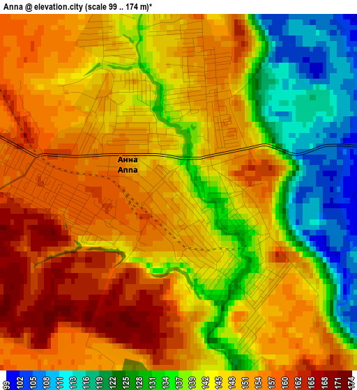 Anna elevation map