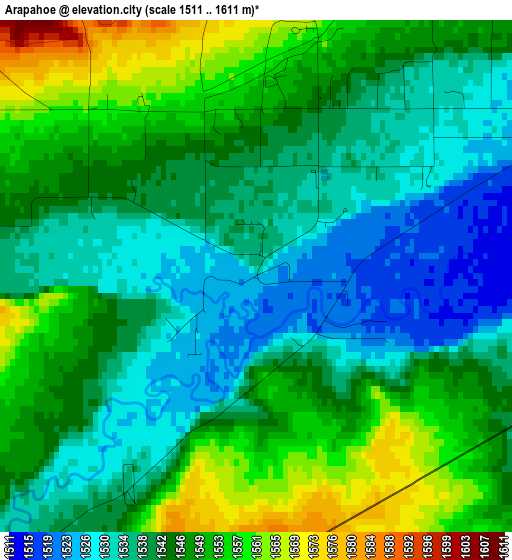 Arapahoe elevation map