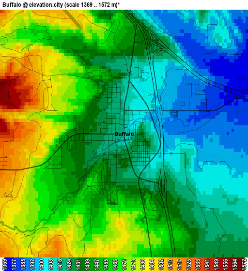 Buffalo elevation map