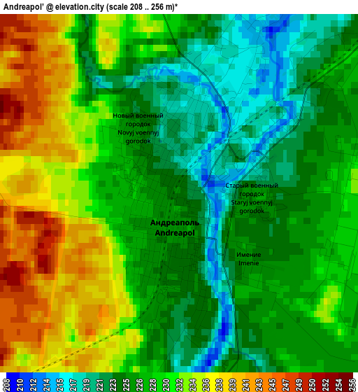 Andreapol’ elevation map