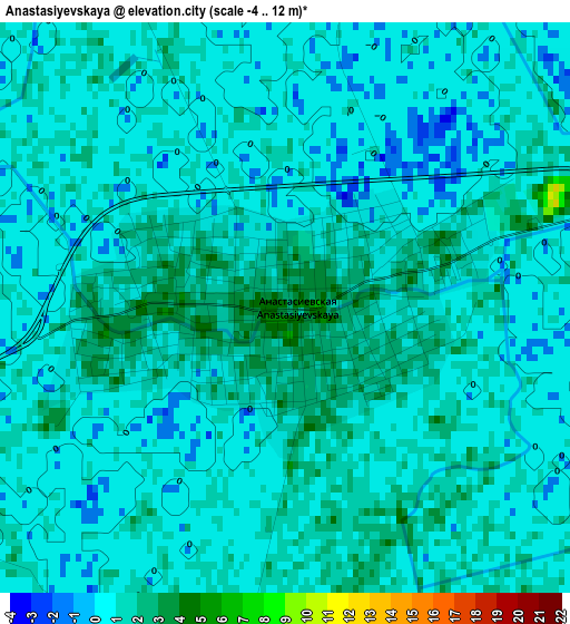 Anastasiyevskaya elevation map