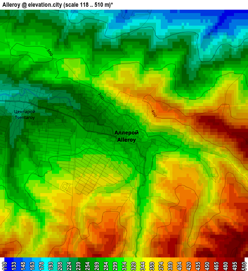 Alleroy elevation map