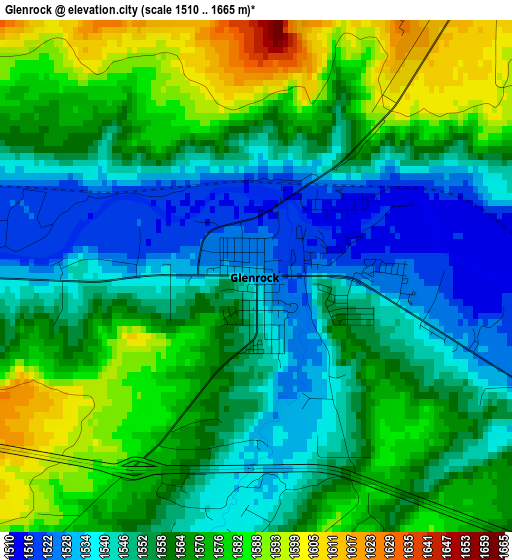 Glenrock elevation map