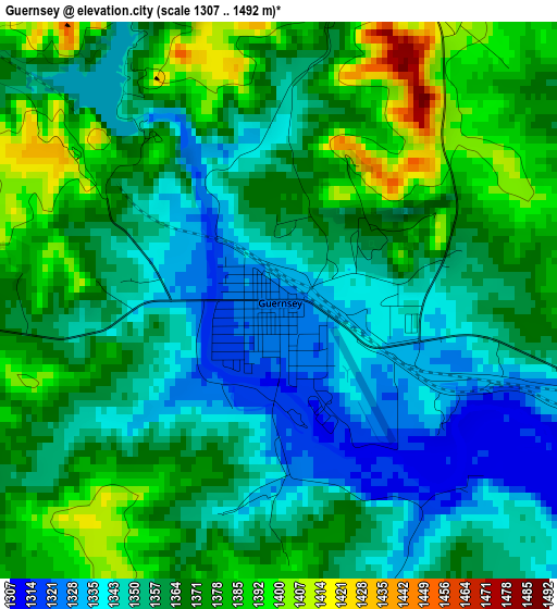 Guernsey elevation map