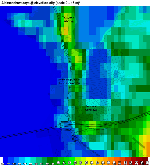 Aleksandrovskaya elevation map