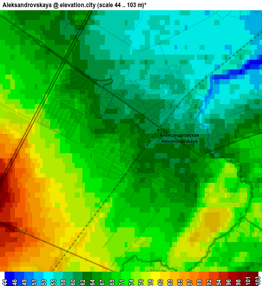 Aleksandrovskaya elevation map