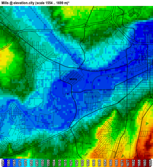 Mills elevation map