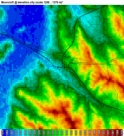 Moorcroft elevation map