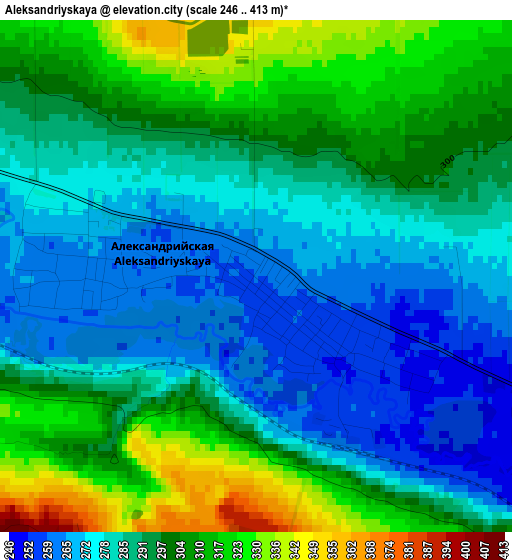 Aleksandriyskaya elevation map