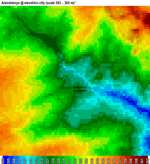 Alandskoye elevation map