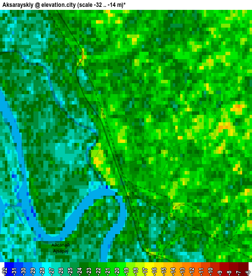 Aksarayskiy elevation map