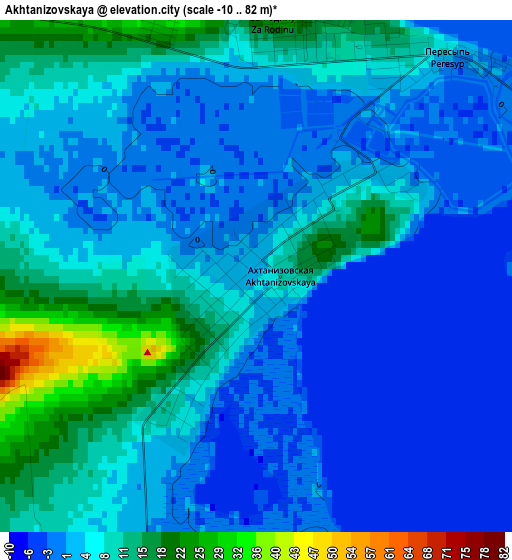 Akhtanizovskaya elevation map