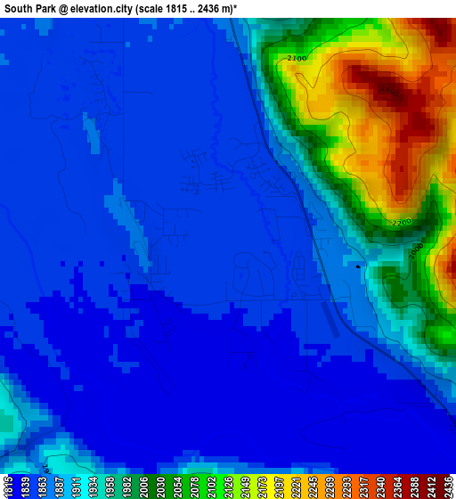 South Park elevation map