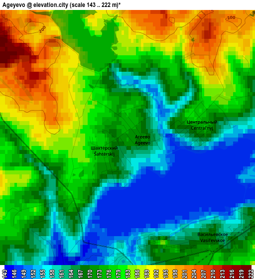 Ageyevo elevation map