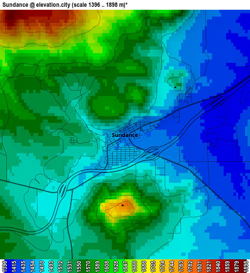 Sundance elevation map