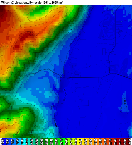 Wilson elevation map