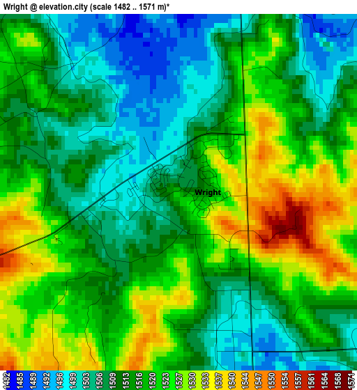 Wright elevation map