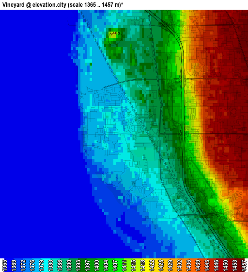 Vineyard elevation map