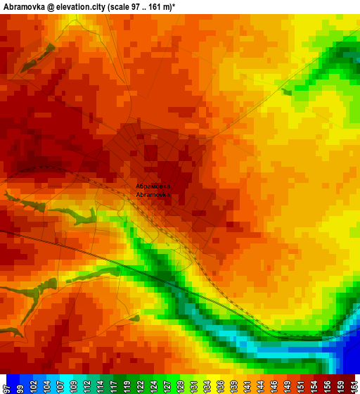 Abramovka elevation map