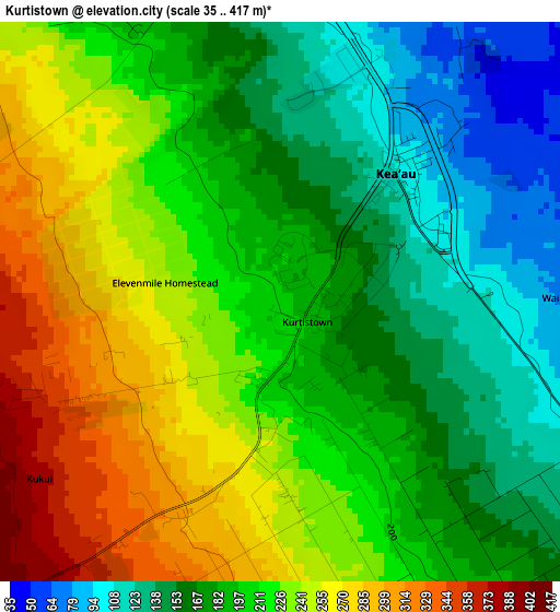 Kurtistown elevation map