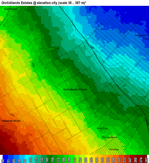 Orchidlands Estates elevation map