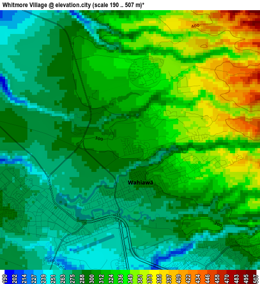 Whitmore Village elevation map