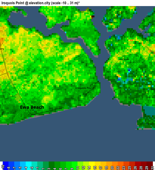 Iroquois Point elevation map