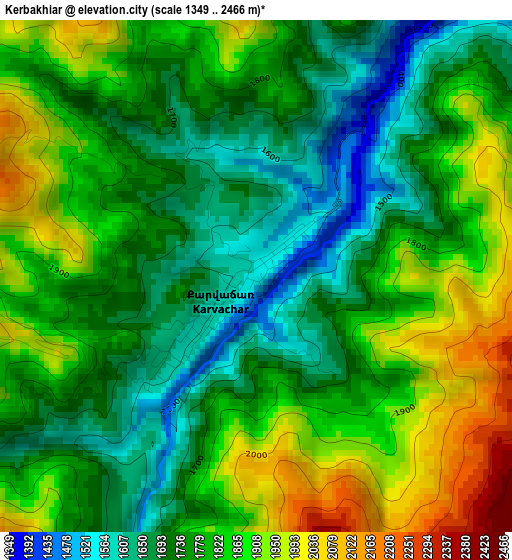 Kerbakhiar elevation map
