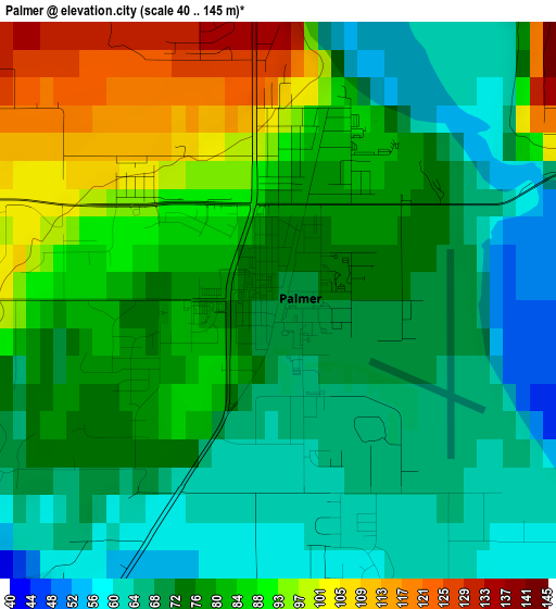 Palmer elevation map