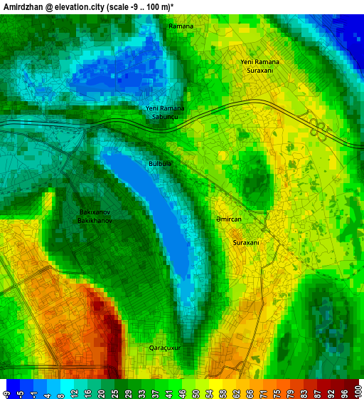 Amirdzhan elevation map