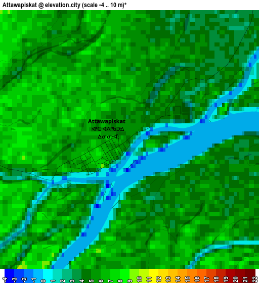 Attawapiskat elevation map