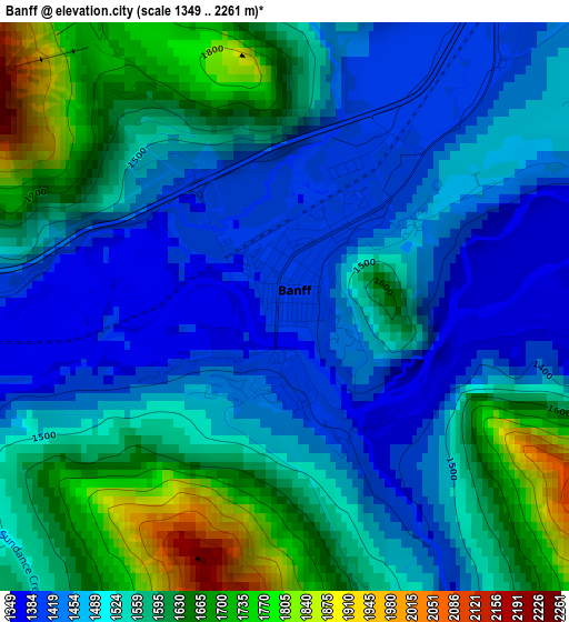 Banff elevation map