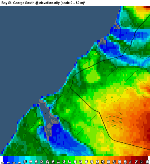 Bay St. George South elevation map