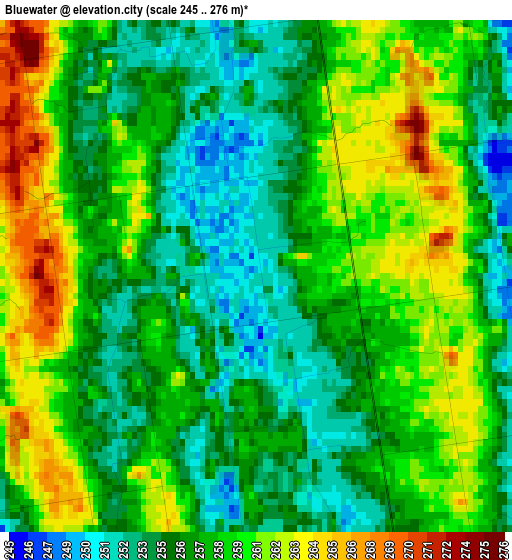 Bluewater elevation map