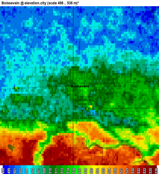 Boissevain elevation map